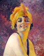 Oscar Pereira da Silva Young Woman with a Turban oil